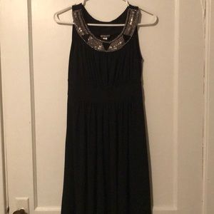 Haani Black Dress with Sequins and Beads